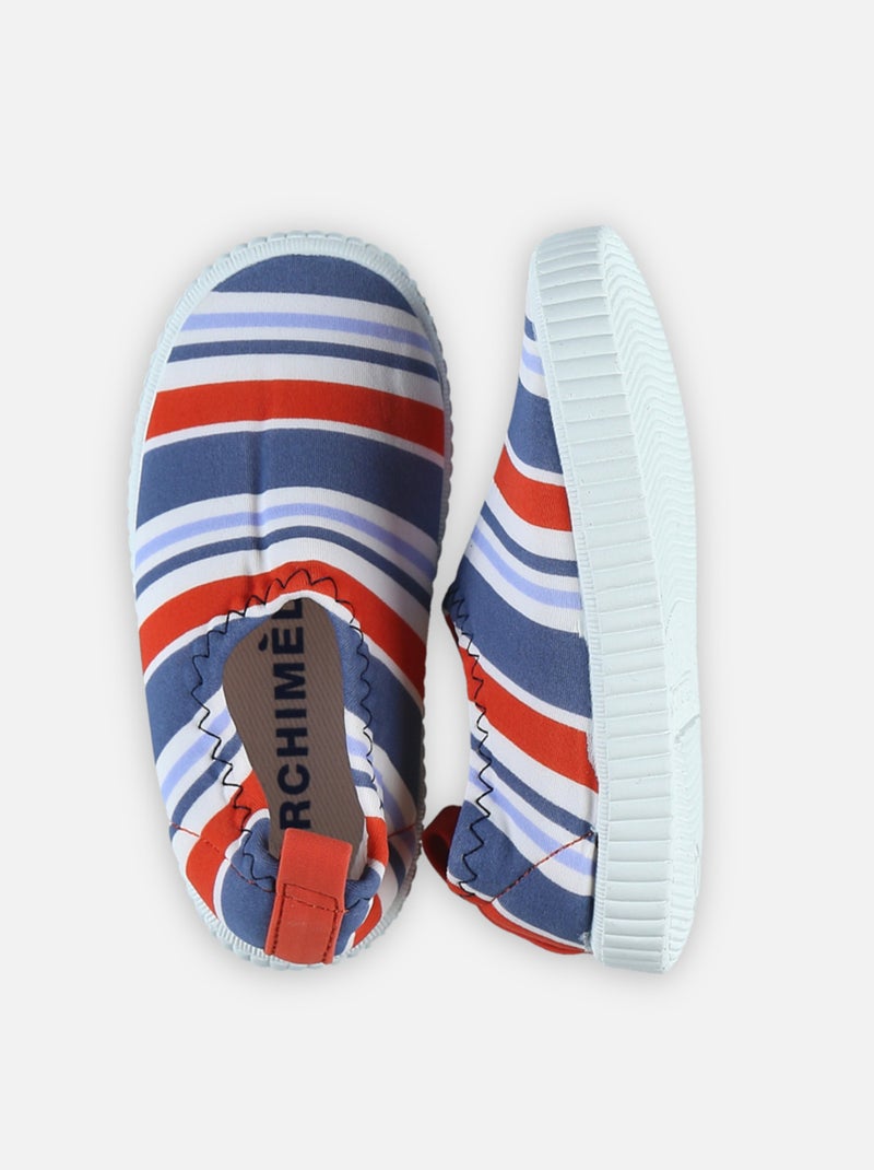 Chaussures de bain rayées Archimède Bleu - Kiabi