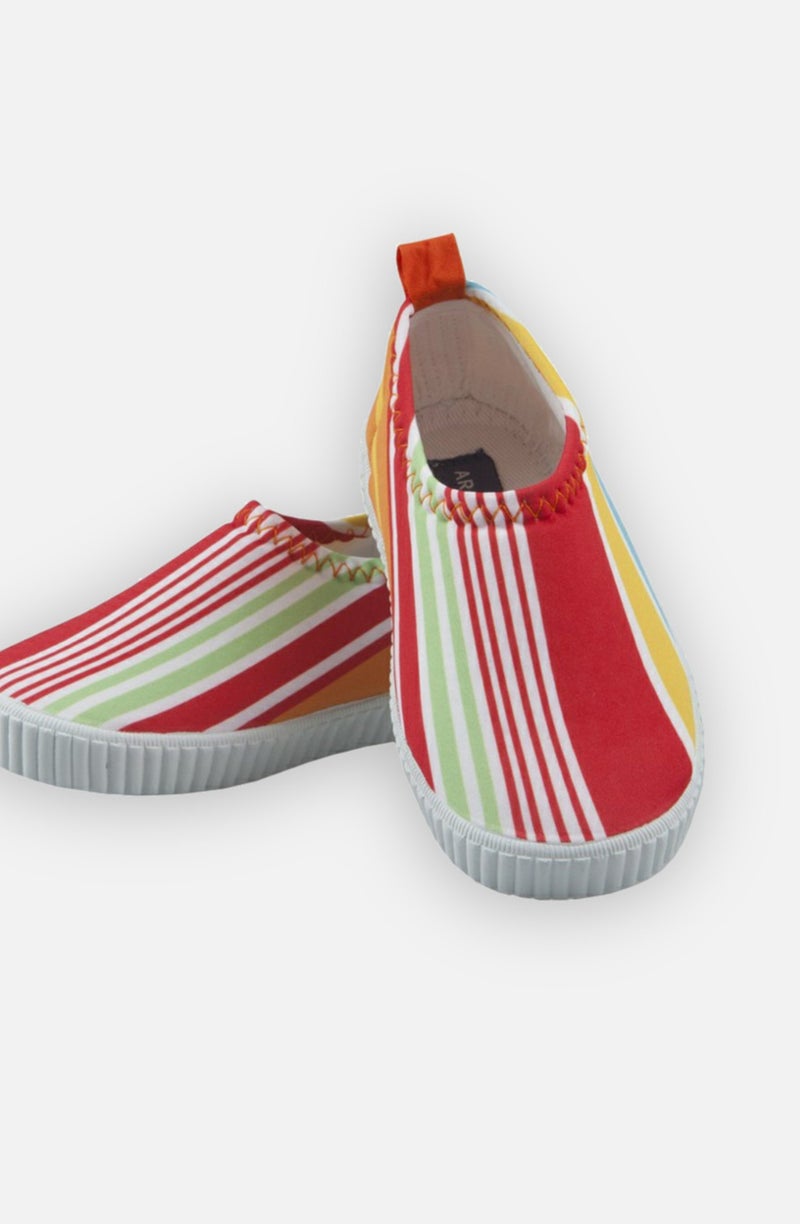 Chaussures De Bain Rayées Rouge - Kiabi