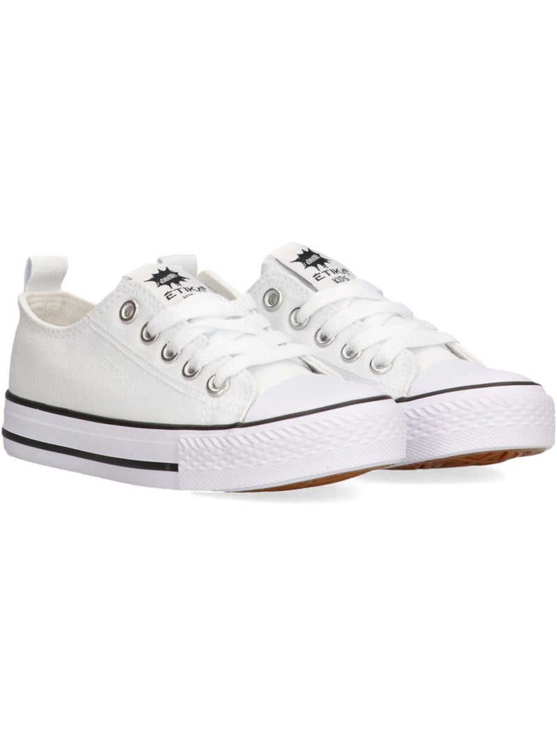 Chaussures de basketball à semelle plate pour filles - etika Blanc - Kiabi