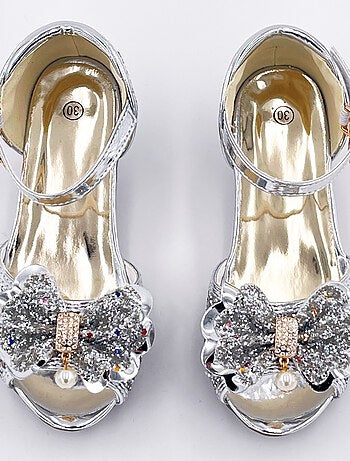 Chaussures de princesse enfant à talon pailletées pour déguisement Labay