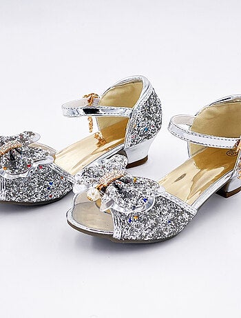 Chaussures de princesse enfant à talon pailletées pour déguisement Labay