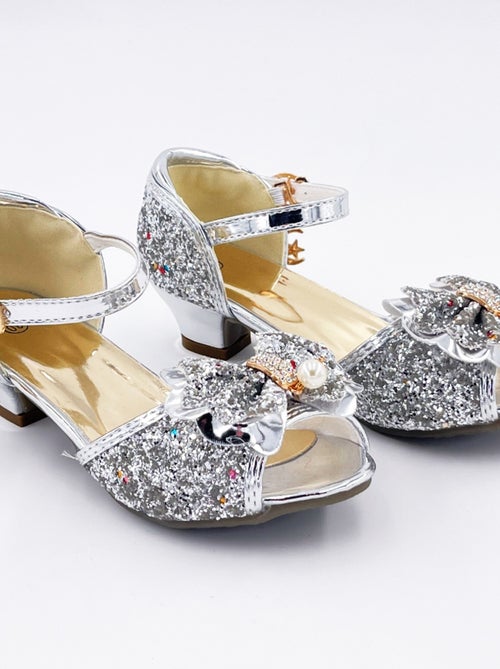 Chaussures de princesse enfant à talon pailletées pour déguisement Labay - Kiabi