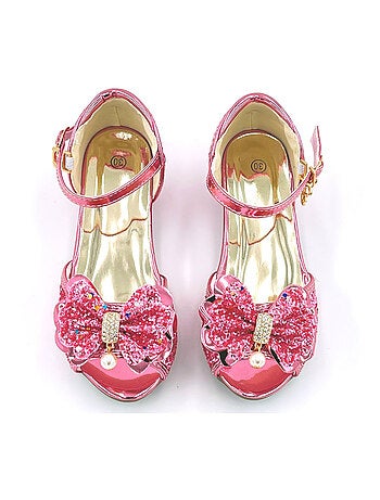 Chaussures de princesse enfant à talon pailletées pour déguisement Labay