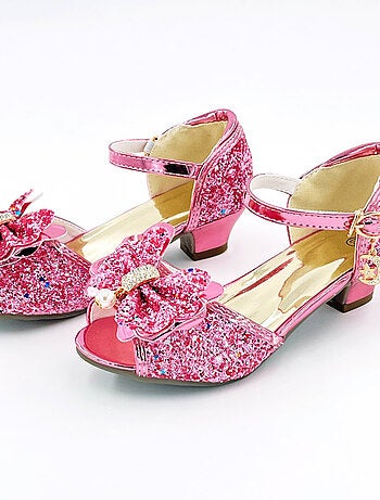Chaussures de princesse enfant à talon pailletées pour déguisement Labay