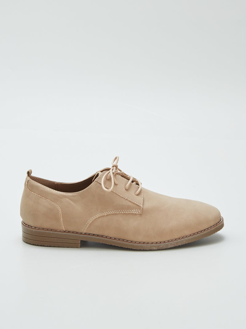 Chaussures de ville en suédine Beige - Kiabi