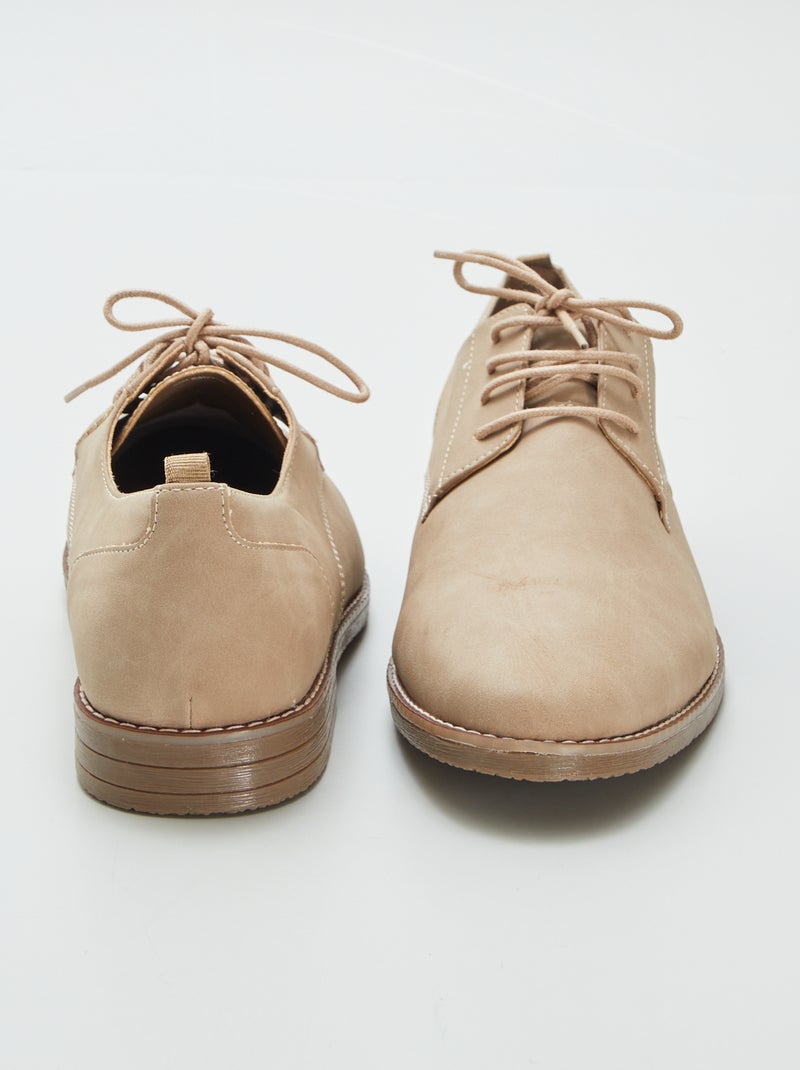 Chaussures de ville en suédine Beige - Kiabi