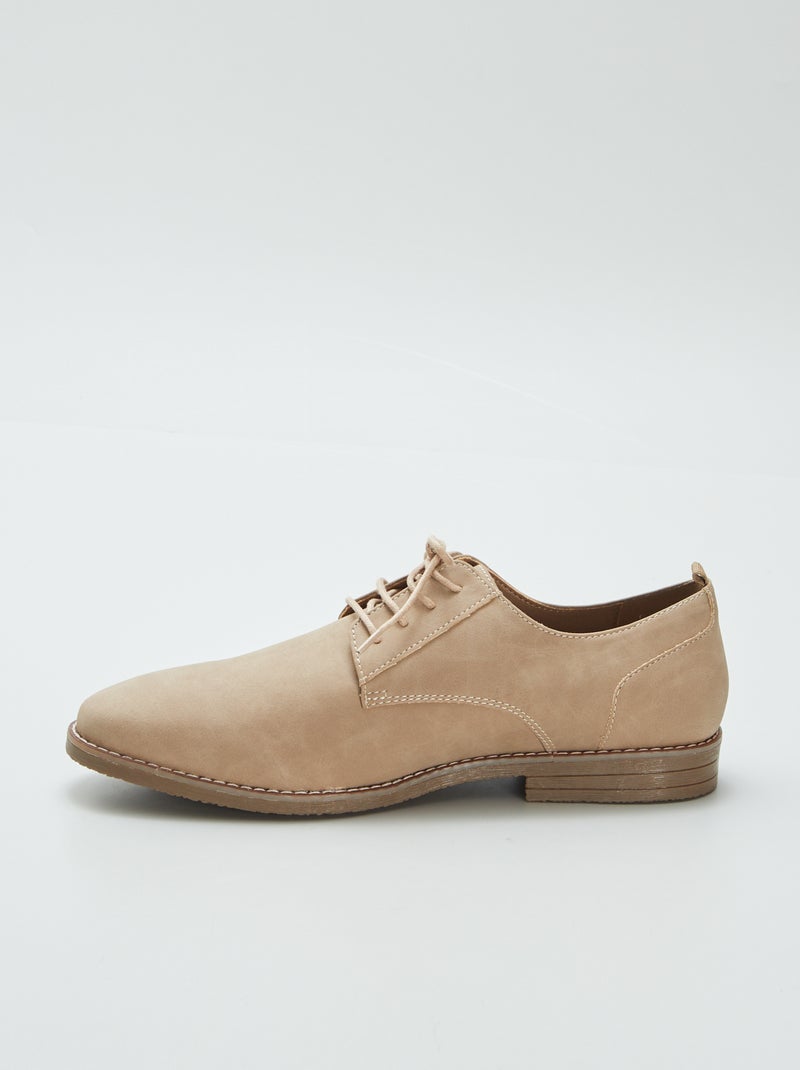 Chaussures de ville en suédine Beige - Kiabi