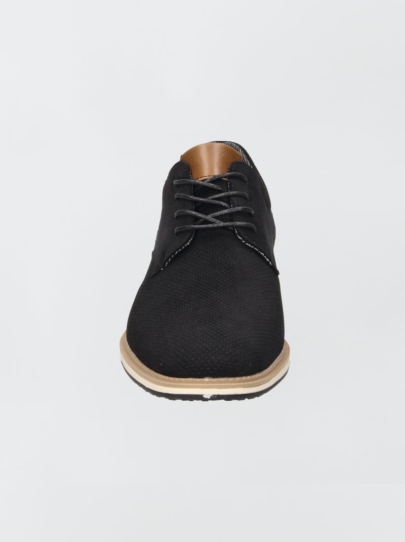 Chaussures de ville en suédine Noir - Kiabi