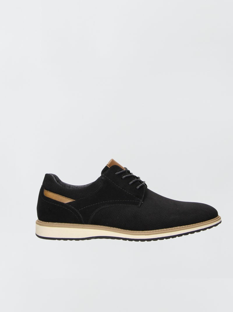 Chaussures de ville en suédine Noir - Kiabi