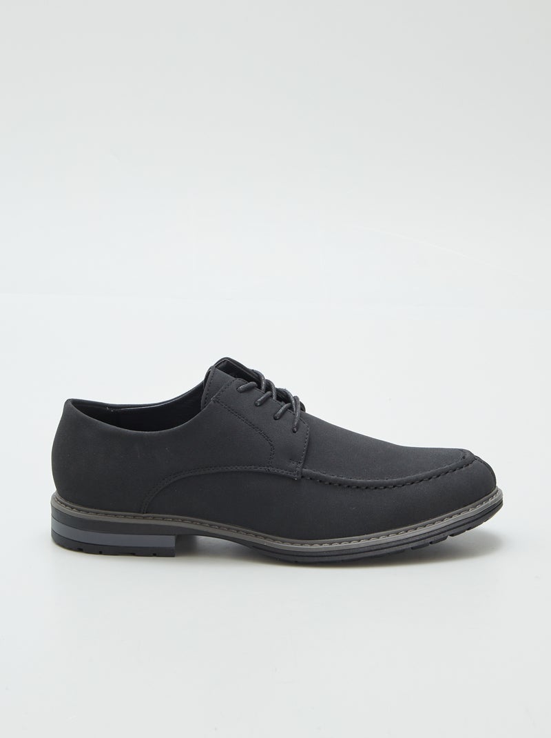 Chaussures de ville en suédine Noir - Kiabi