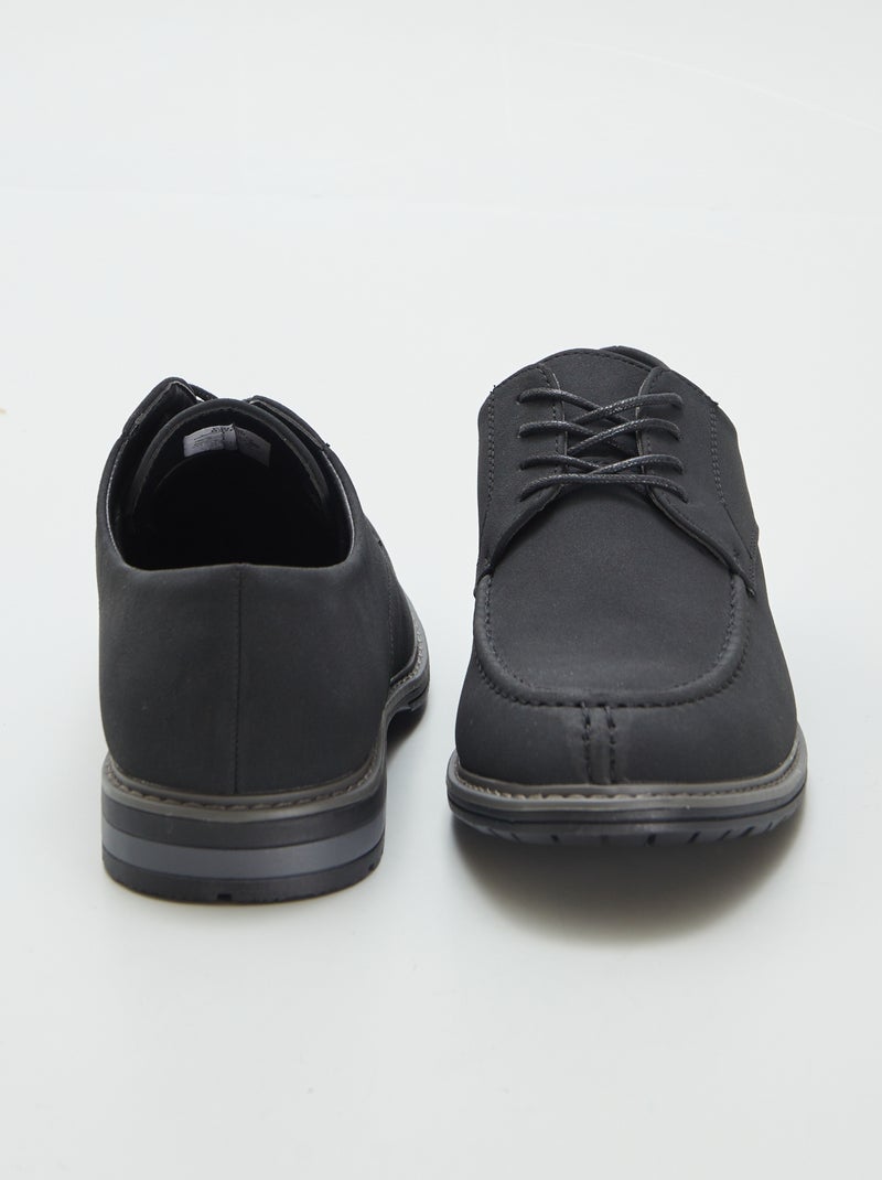 Chaussures de ville en suédine Noir - Kiabi