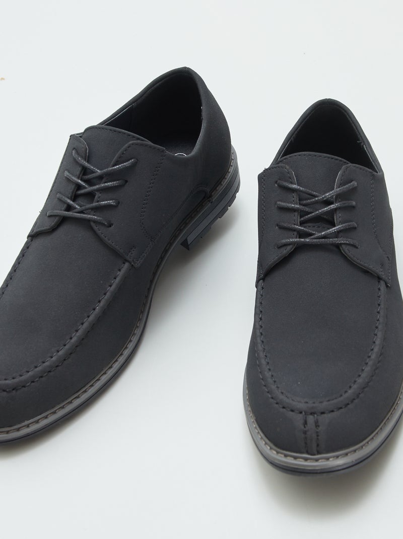 Chaussures de ville en suédine Noir - Kiabi