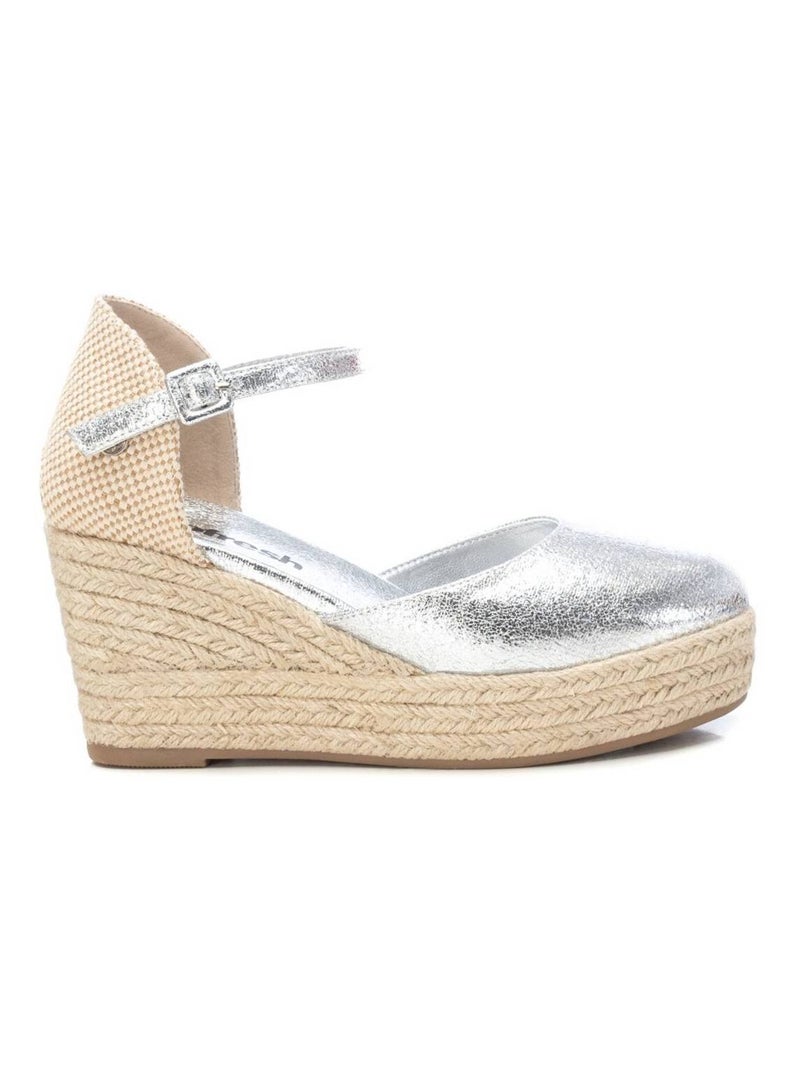 Chaussures décontractées à boucle avec semelle compensée Argent - Kiabi