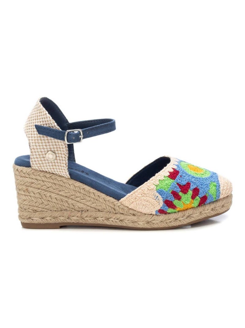Chaussures décontractées à boucle et semelle compensée Bleu - Kiabi