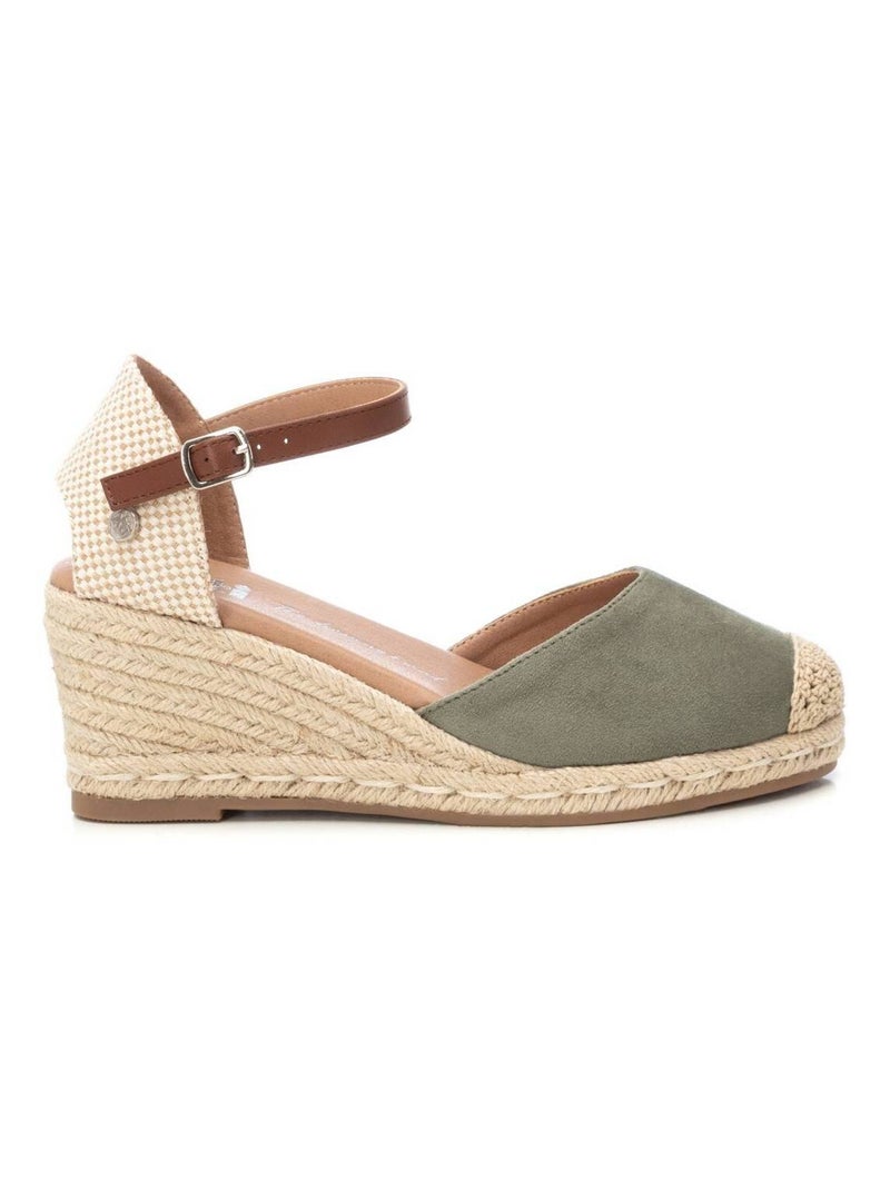 Chaussures décontractées à boucle et semelle compensée Kaki - Kiabi