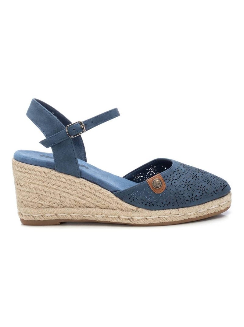 Chaussures décontractées montantes à semelle compensée Bleu - Kiabi