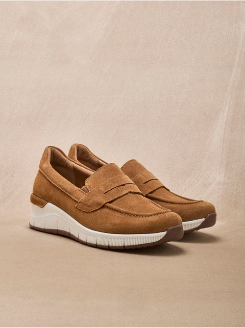 Chaussures élastiquées cuir velours - PEDICONFORT - Kiabi