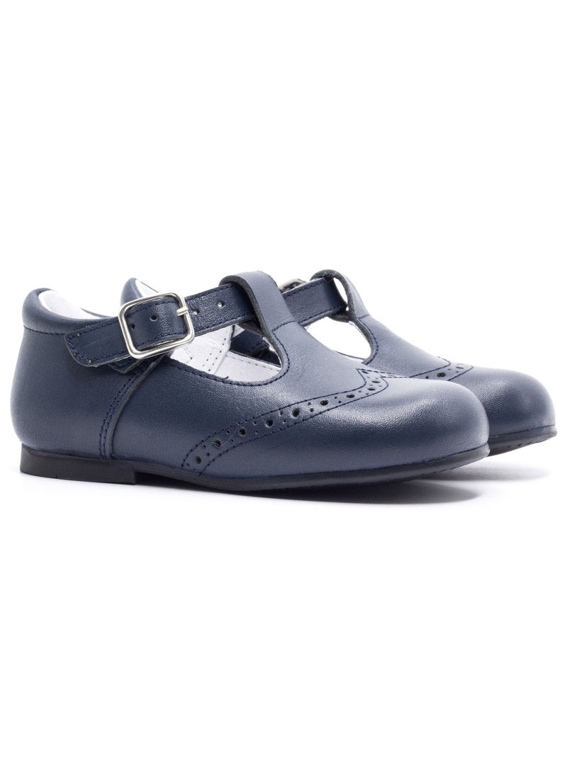 Chaussures en Cuir à Boucle - Boni Cesar Bleu marine - Kiabi