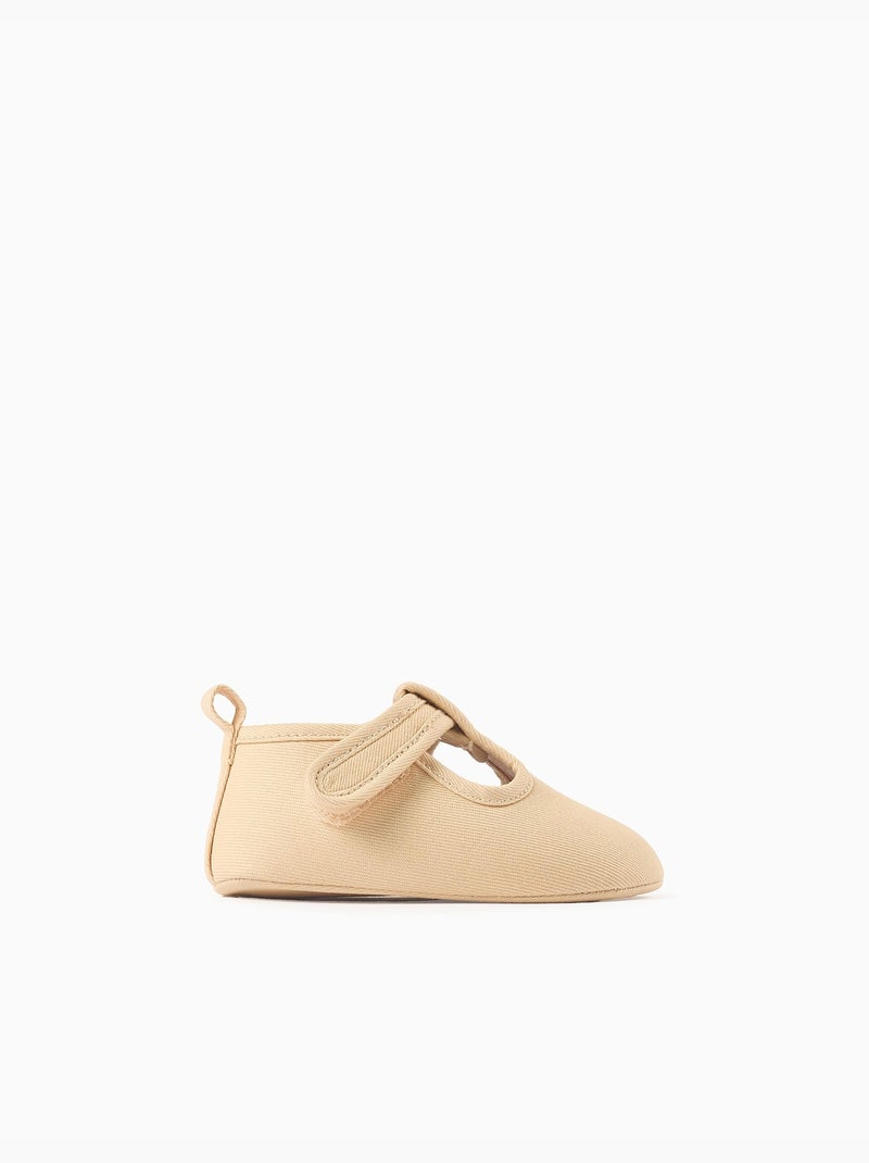 Chaussures en sergé avec doublure Beige clair - Kiabi