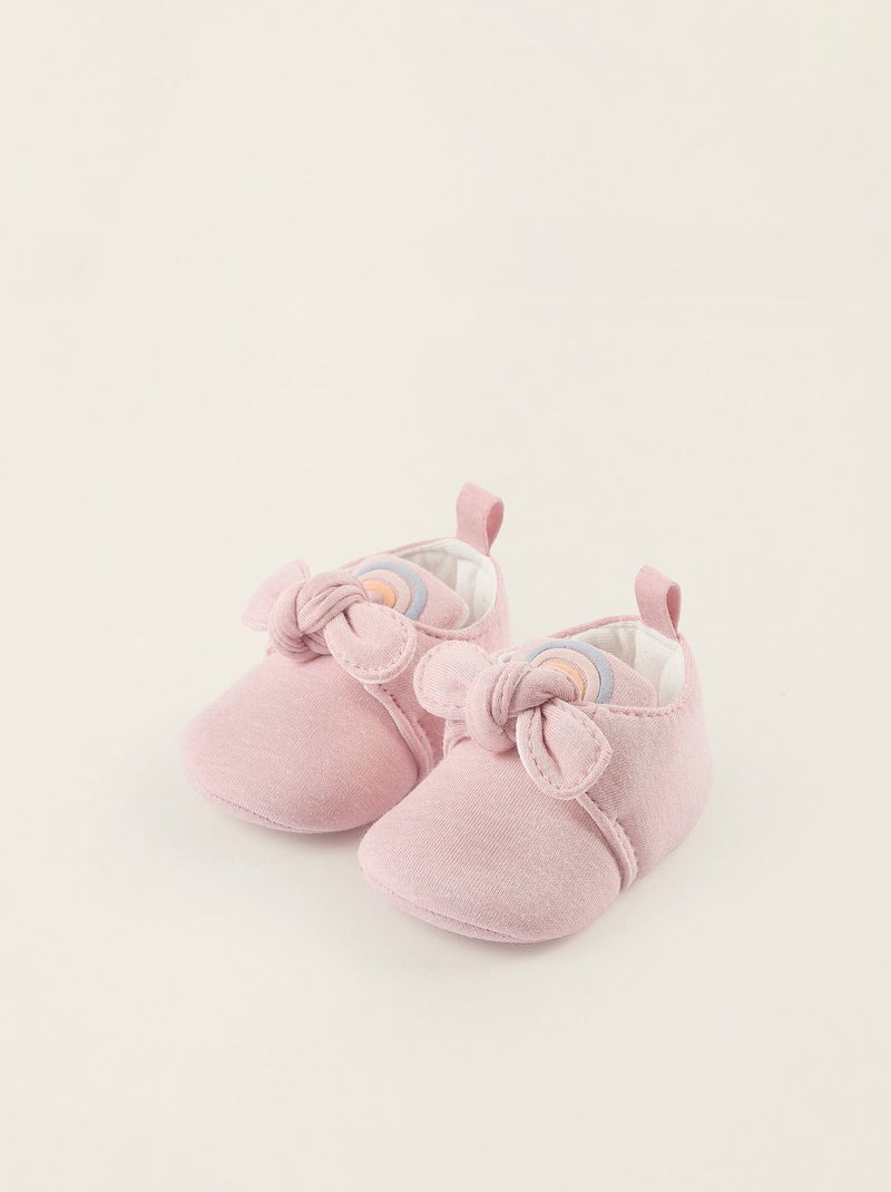 Chaussures en Tissu avec Noeud Rose clair - Kiabi