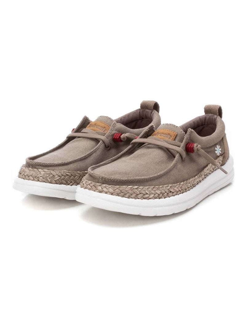 Chaussures femme en toile Taupe - Kiabi