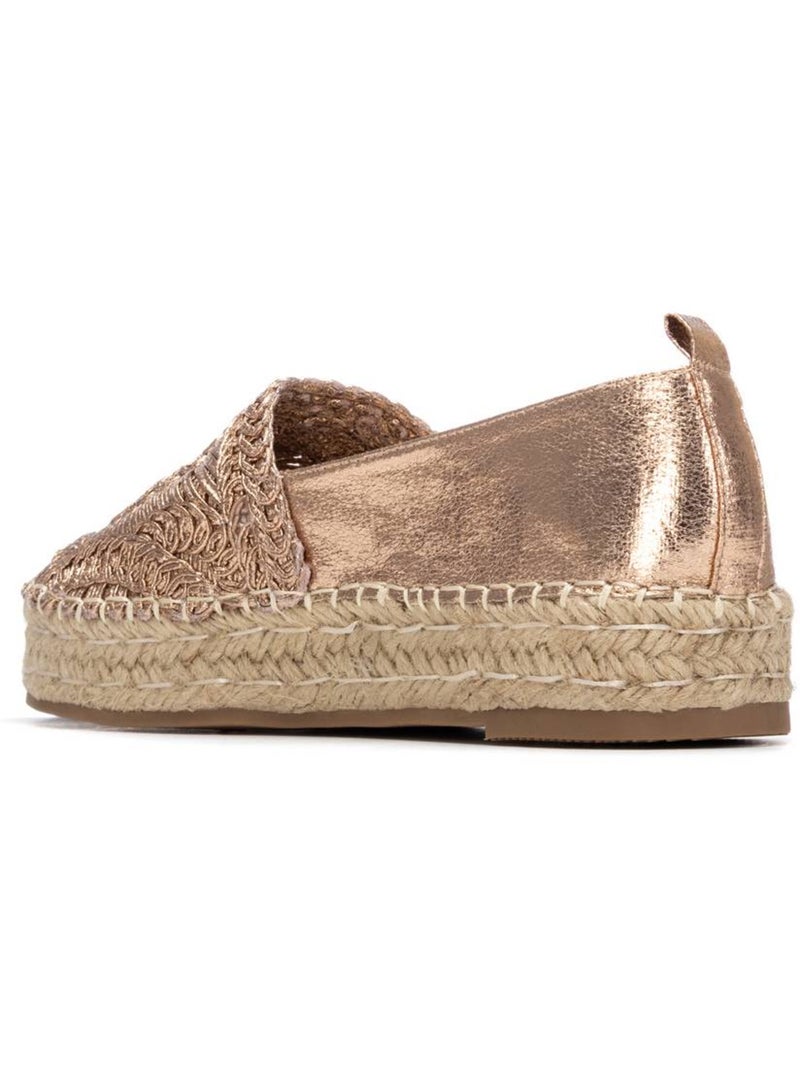 Chaussures femme métallisées Crème - Kiabi