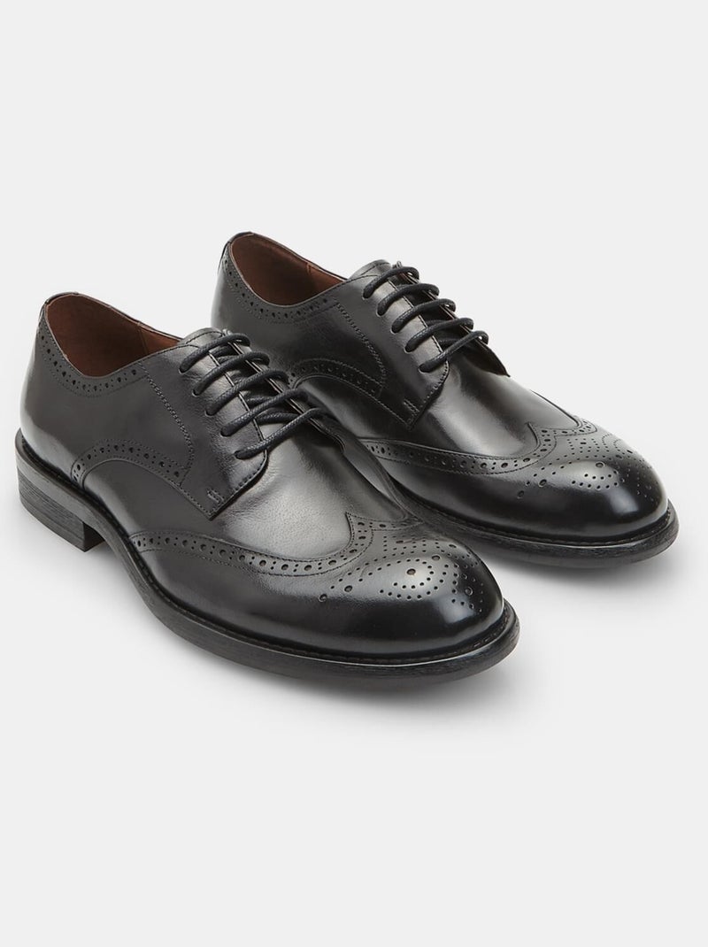 Chaussures Hommes BATA 24H à lacets et velcro Noir - Kiabi