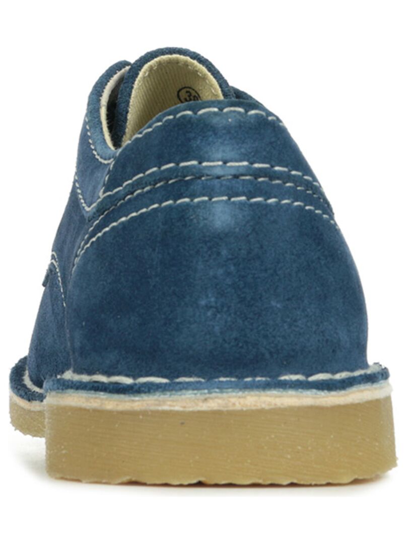 Chaussures Ville Casual Kickers Kick Levy - Bleu Marine, Cuir, Lacets, Neuves Dans Leur Boîte (homme)