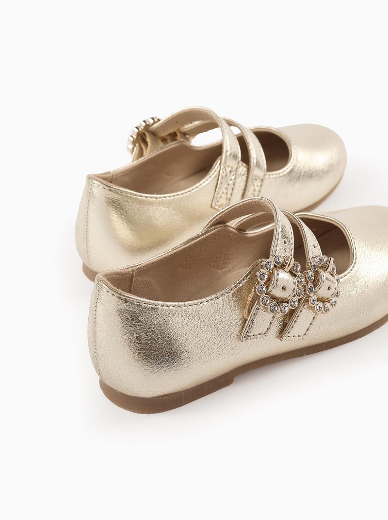 Chaussures Mary Jane avec Boucles et Brillants Doré/or - Kiabi