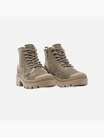 Chaussures Montante à Fermeture Éclair Pour Femme Pallabase Nubuck ZIP WL