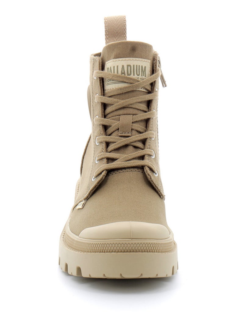 Chaussures Montante Pour Femme à Fermeture Eclair Pallabase Twill Kaki - Kiabi