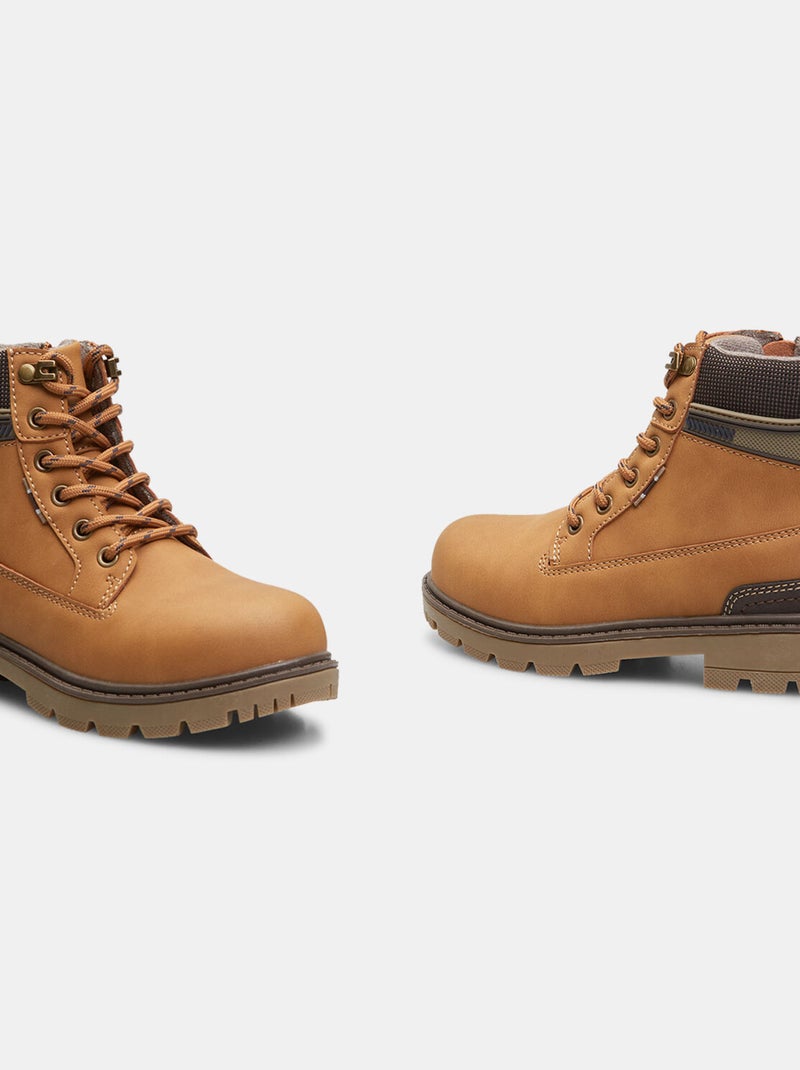 Chaussures montantes effet cuir BATA Beige - Kiabi