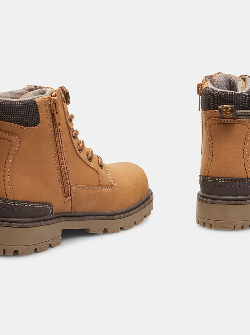 Chaussures montantes effet cuir BATA Beige - Kiabi