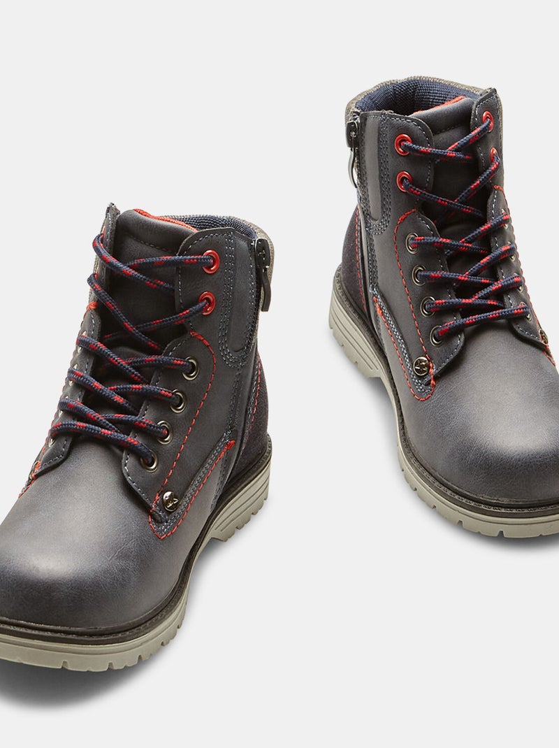 Chaussures montantes effet cuir BATA Bleu - Kiabi