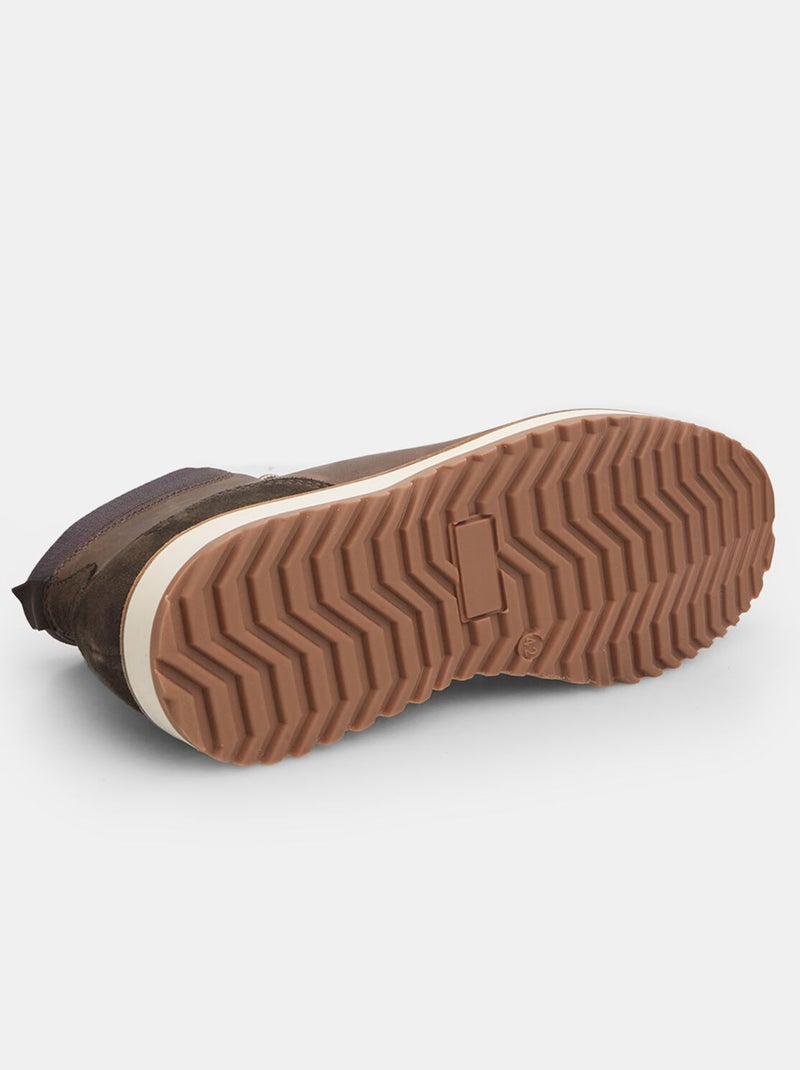Chaussures montantes en cuir Weinbrenner BATA Marron - Kiabi