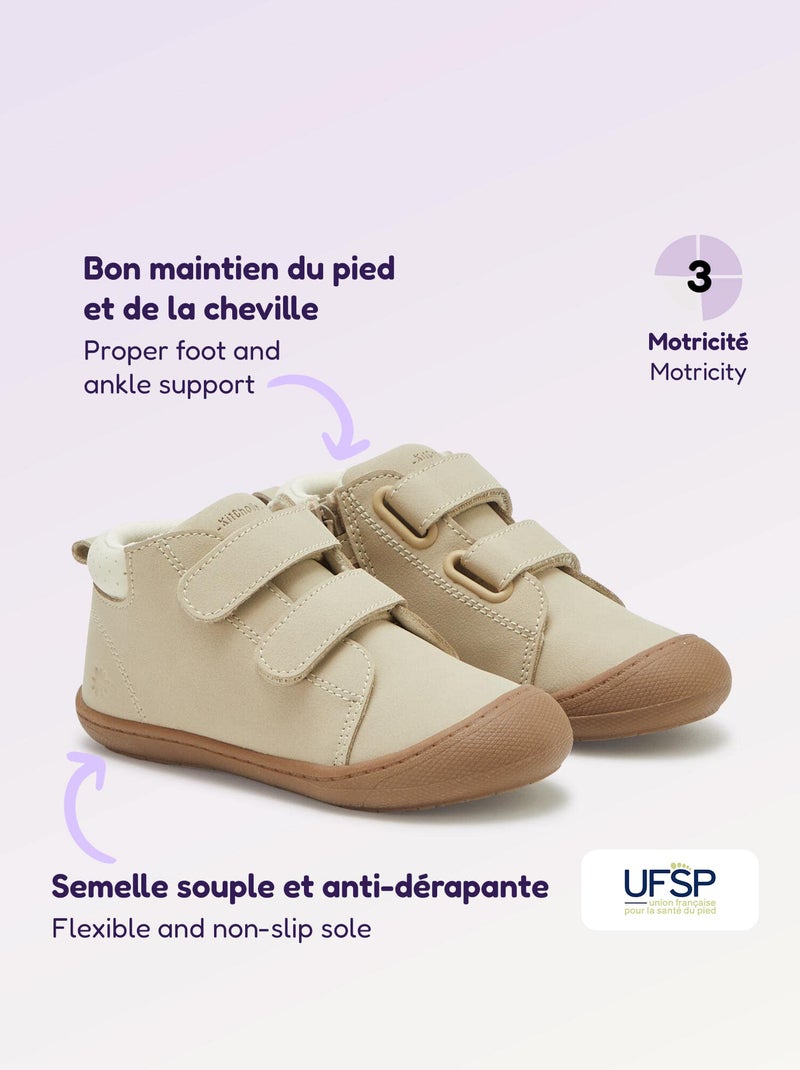 Chaussures motricité 3 '1ers pas' - Kitchoun Beige - Kiabi