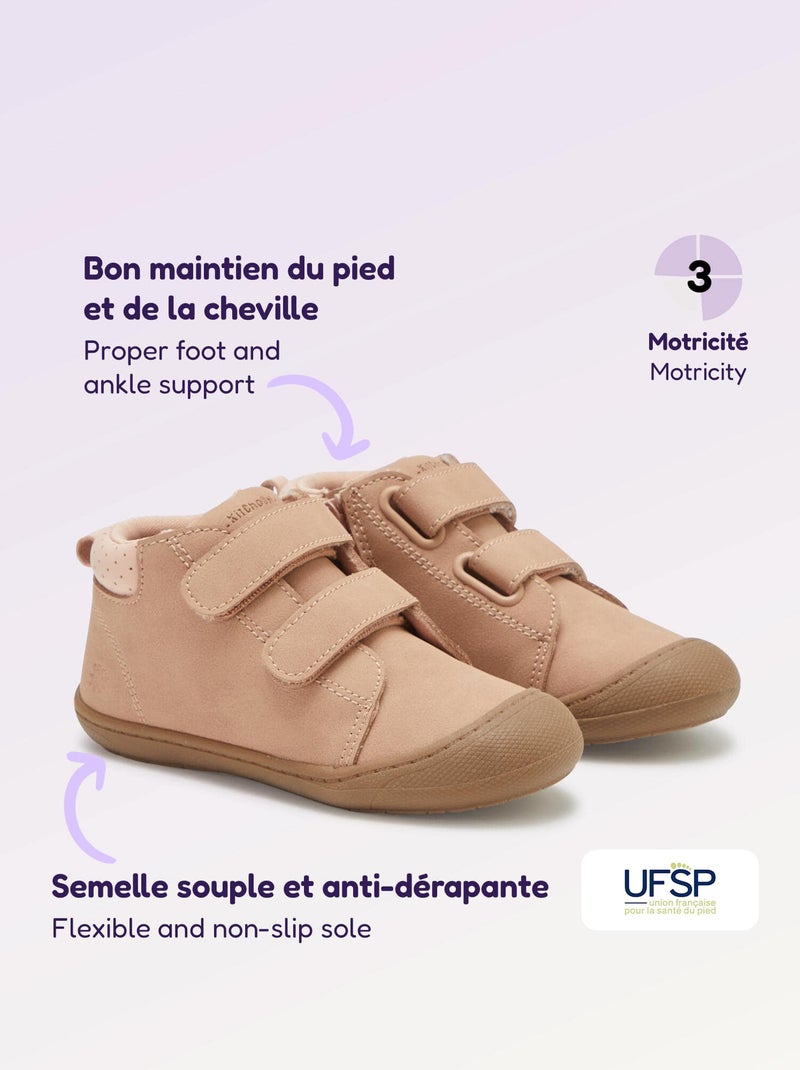 Chaussures motricité 3 '1ers pas' - Kitchoun Rose - Kiabi