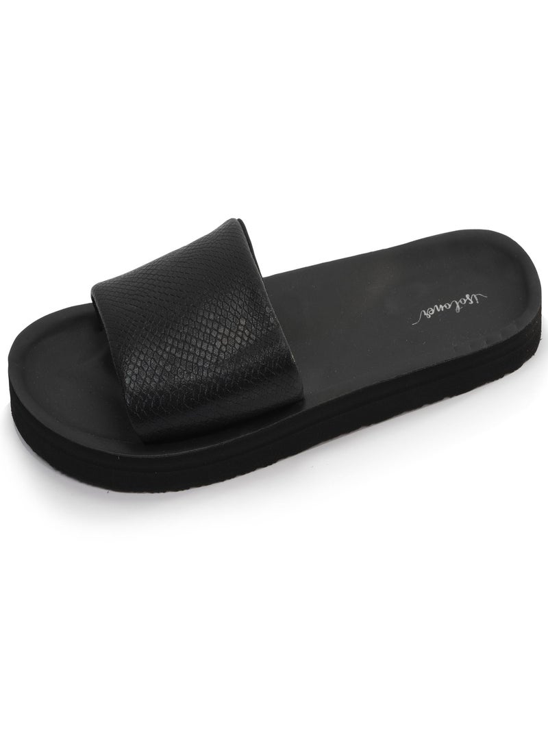 Chaussures Mules claquettes très confortables Noir - Kiabi