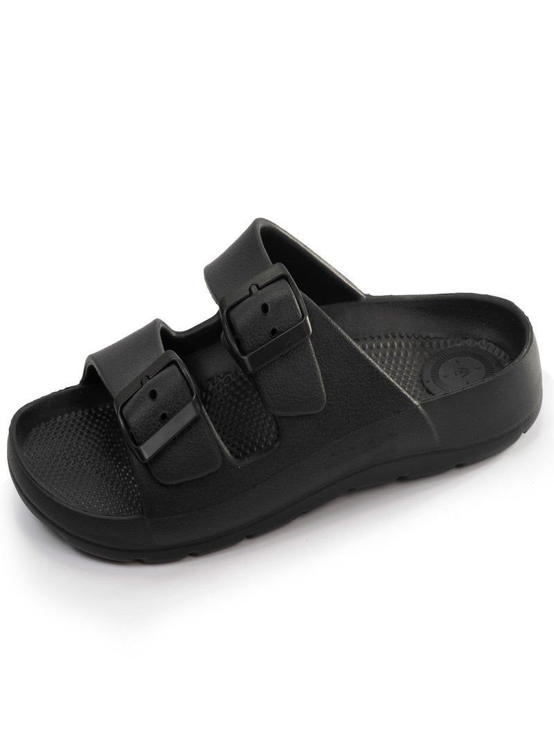 Chaussures Mules claquettes ultra confortables, faciles à enfiler Noir - Kiabi