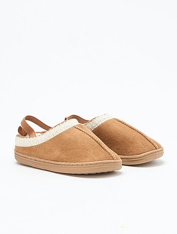 Chaussures mules suédine avec détails