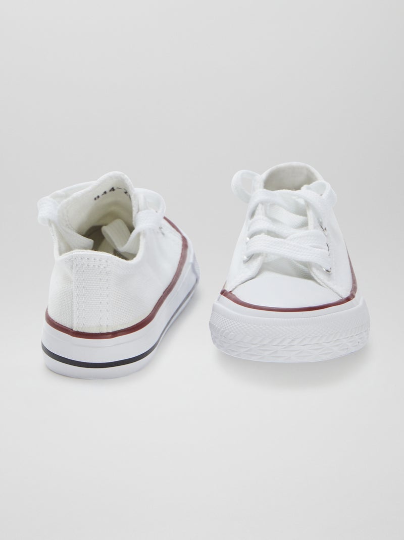 Chaussures plates à lacets Blanc - Kiabi
