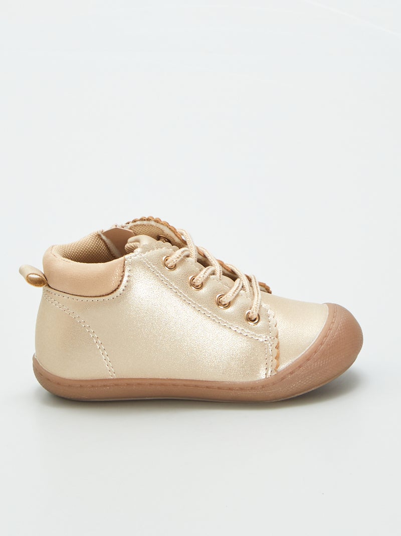 Chaussures premiers pas dorées Doré - Kiabi