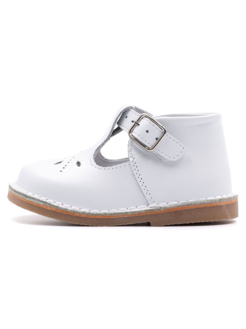 Chaussures Premiers-Pas en Cuir - Boni Mini-Henry Blanc - Kiabi