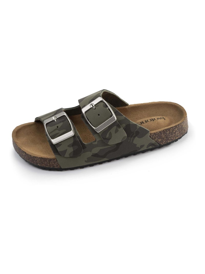 Chaussures Sandales à doubles brides ultra confortables Vert - Kiabi