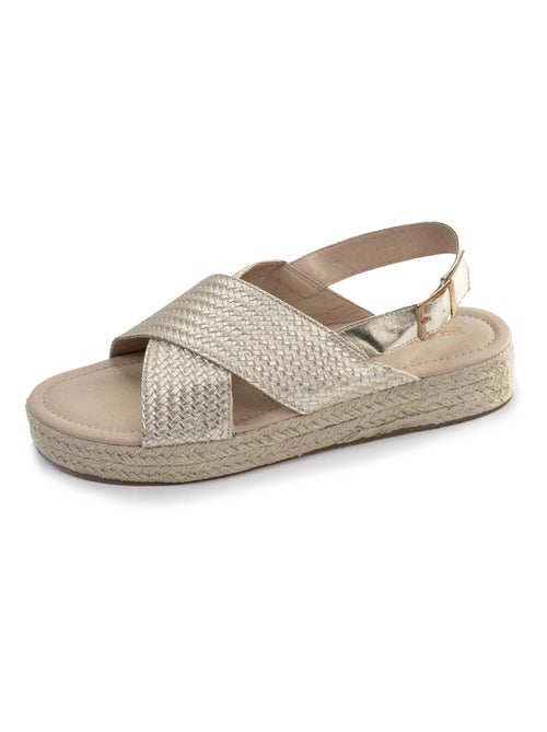 Chaussures Sandales à talon compensé de 3,5 cm, très confortable - Kiabi