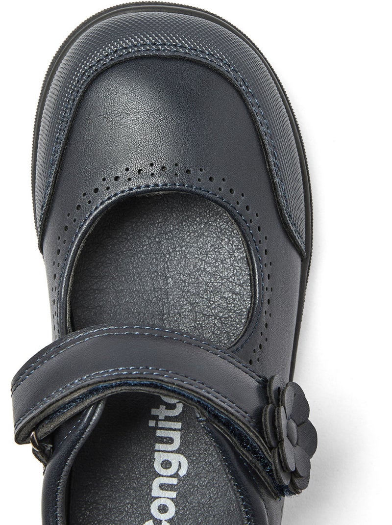 Chaussures scolaires conguitos flor barefoot goflex Bleu marine - Kiabi