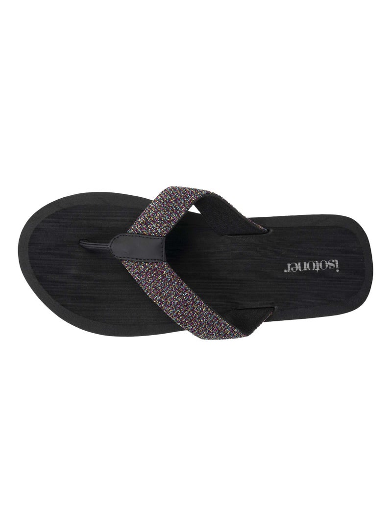 Chaussures Tongs très confortables, tiges larges Noir Bordeaux - Kiabi