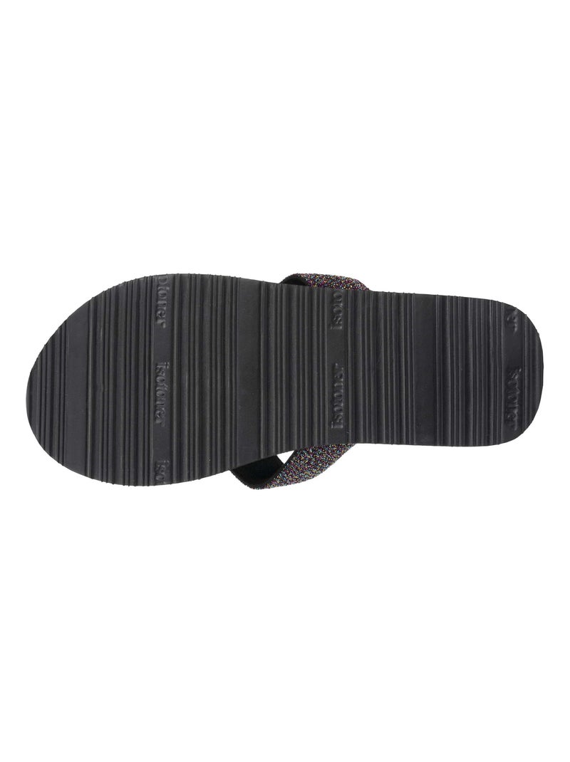Chaussures Tongs très confortables, tiges larges Noir Bordeaux - Kiabi