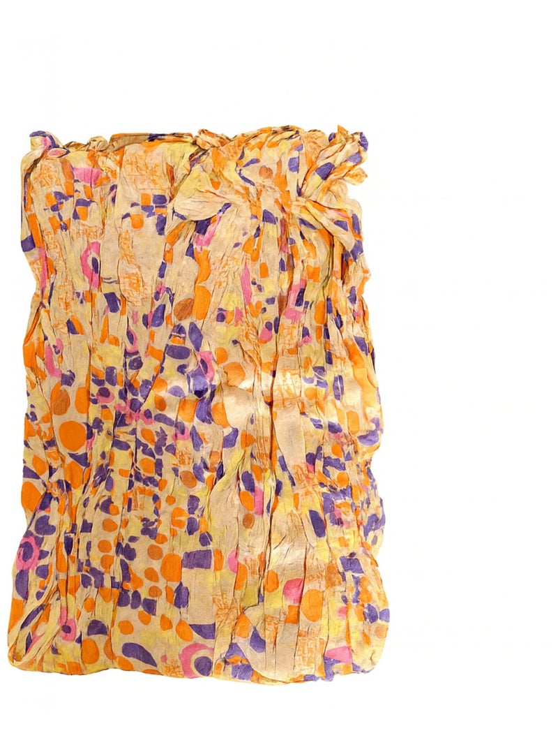 Chéche à pois multicolores Abricot - Kiabi