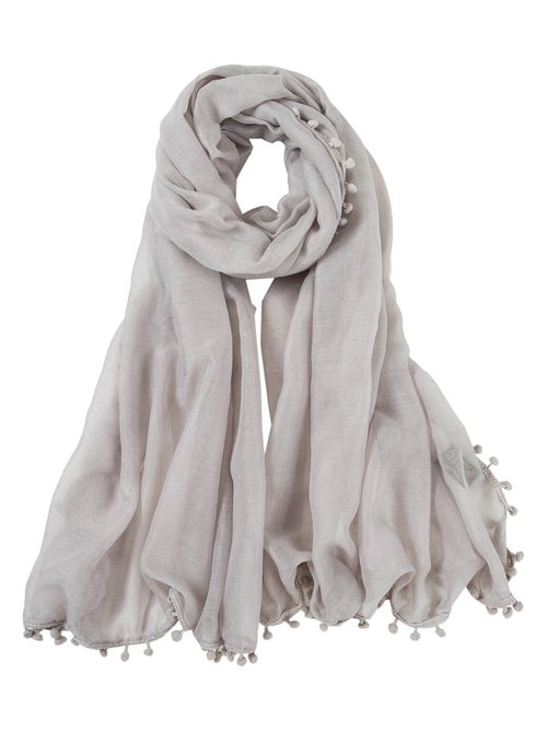 Chèche coton gris Elvia - Kiabi